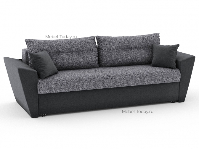 Диван-кровать "Амстердам" еврокнижка, флок серый