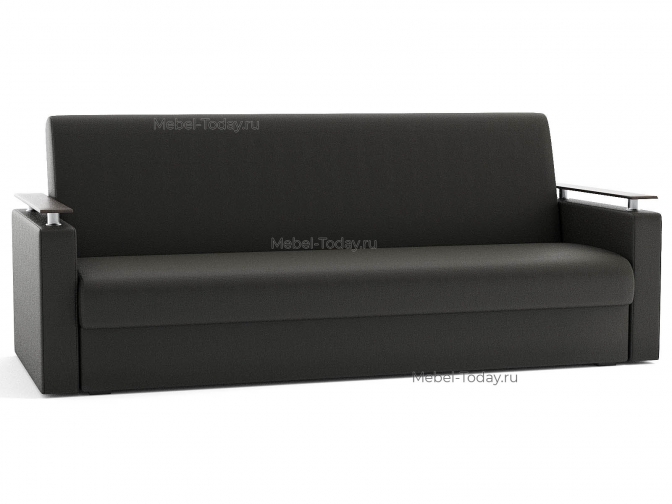 Диван книжка Шарк офисный с деревянными накладками на подлокотниках МДФ