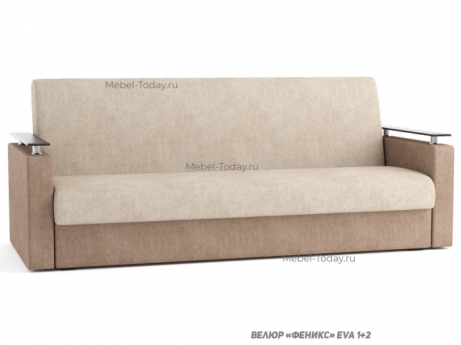 Диван с механизмом книжка Шарк 116*184 с ящиком для белья, МДФ подлокотинки на стаканах