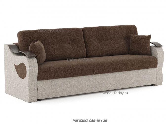 Диван Меркурий (Капля) еврокнижка (пантограф), обивка рогожка, наполнитель ППУ, пружинный или ортопедический