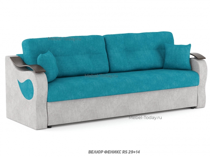 Диван Меркурий (Капля) еврокнижка (пантограф), обивка велюр и бархат, наполнитель ППУ, пружинный или ортопедический