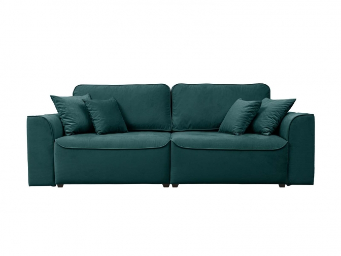 Диван еврокнижка Рафаэль (Велюр темно-зеленый)