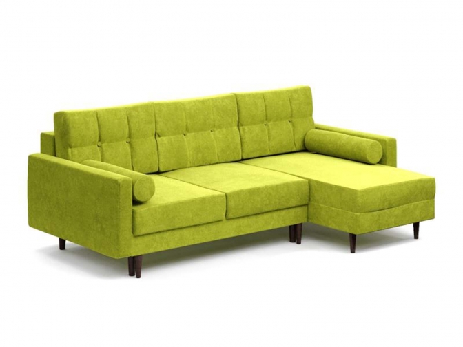 Диван угловой Карлос еврокнижка с пантографом (велюр кабрио-28)