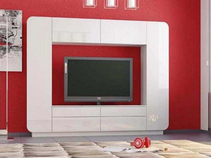 Стенка Лаванда-2 белый глянец