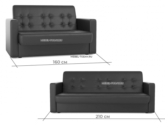 Диван книжка Аккорд черный