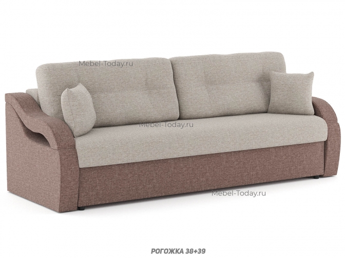 Диван Сильва Еврокнижка | Пружинный и Ортопедический Матрас, обивка рогожка | купить с доставкой