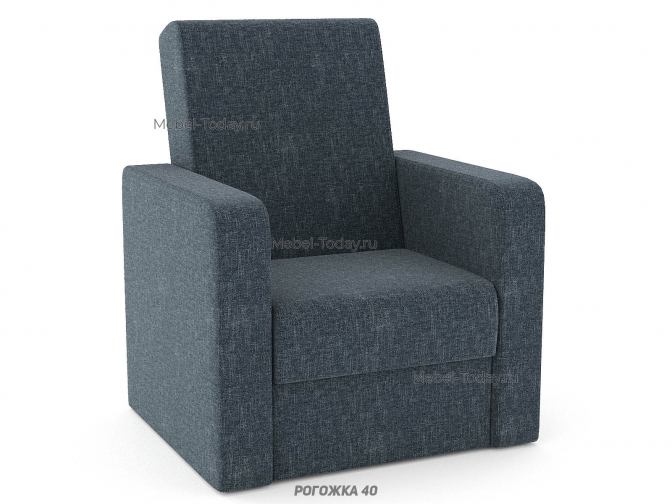 Кресло без механизма Эконом с мягкими подлокотниками, обивка рогожка, велюр, экокожа