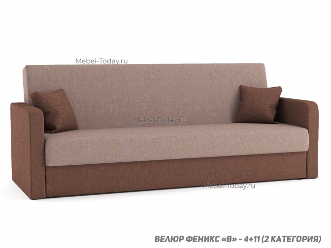 Диван-книжка Слим 130x190 см – удобное спальное место, механизм книжка, выбор обивки