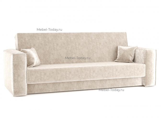 Диван книжка Лофт с широкими боковинами обивка Плюш бежевый