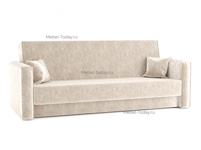 Диван книжка Лофт с узкими боковинами обивка Плюш бежевый