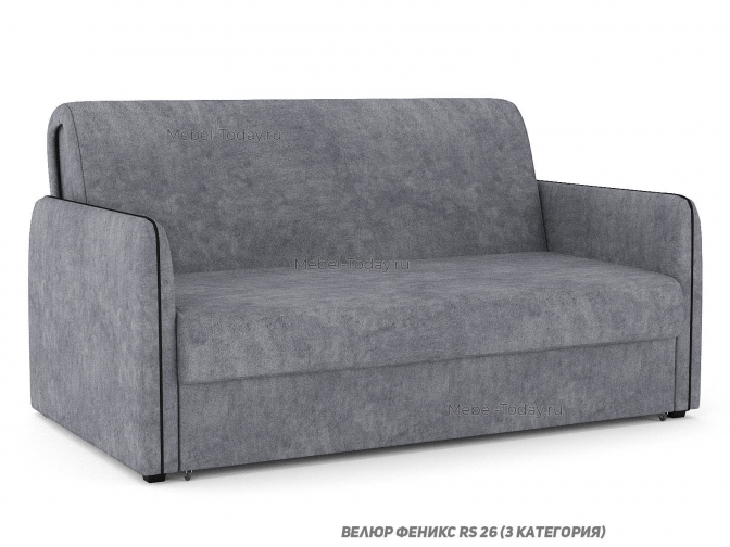 Диван-кровать двуспальный Слим, механизм аккордеон, Спальное место 140*194 см, ящик для белья