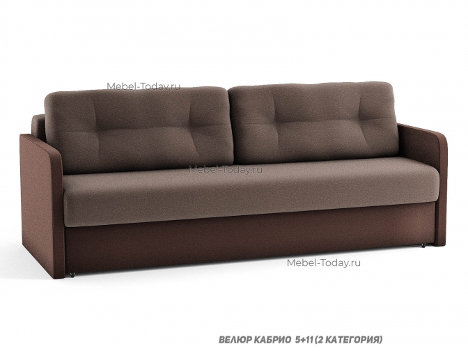 Диван Порту с узкими подлокотинками 6 см, еврокнижка, спальное место 150*190 см