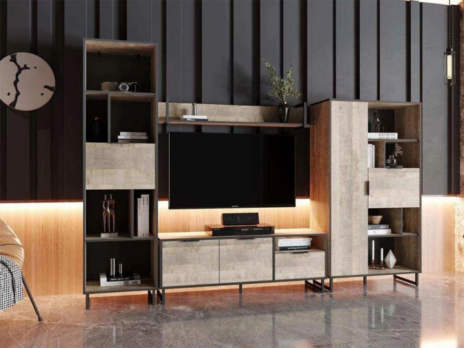 Гостиная Фолк 1 Дуб Гранж песочный