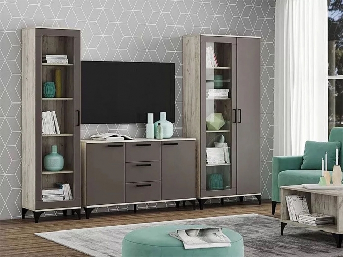 Гостиная Марсель 2 Дуб Крафт серый