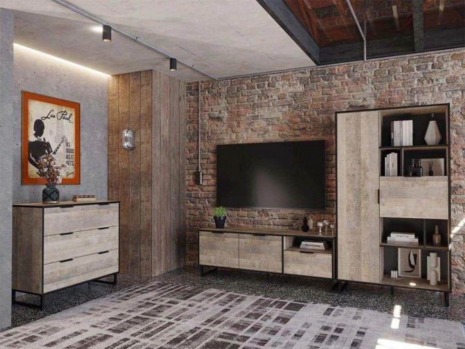 Гостиная Фолк 2 Дуб Гранж песочный