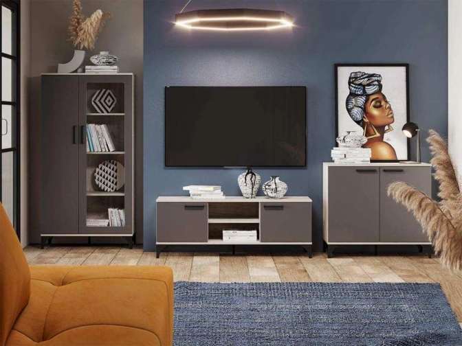 Гостиная Марсель 3 Дуб Крафт серый