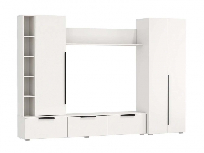 Стенка для гостиной Аккорд 63.02 Белый