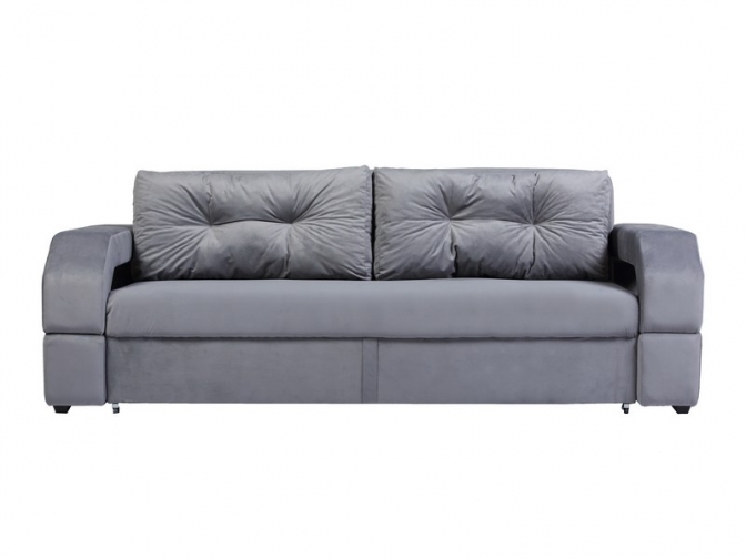 Диван еврокнижка Манчестер с подсветкой 12 серый