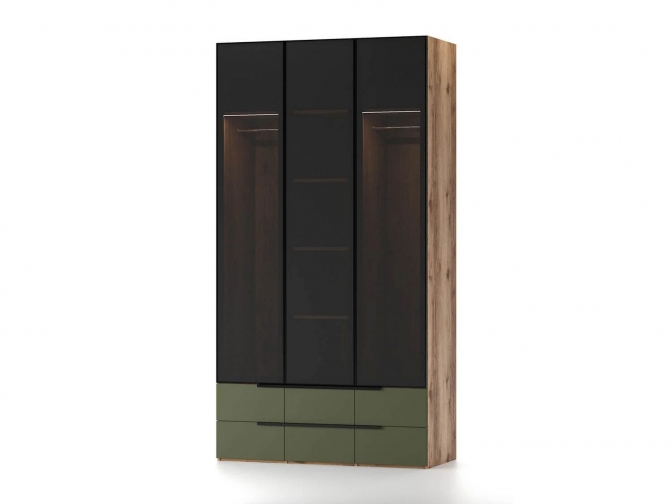 Шкаф трехдверный со стеклом Харди