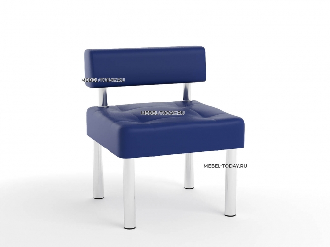 Кресло для зоны посетителя в офис 60 см экокожа