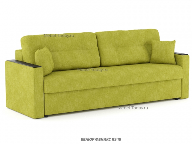 Диван Атлант 140х190, ППУ, еврокнижка или пантограф, наполнитель пружинный или ортопедический, обивка велюр