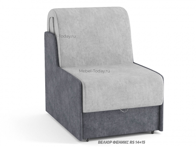 Малогабаритное кресло-кровать Верона 60 см аккордеон без подлокотинков, велюр, рогожка, бархат