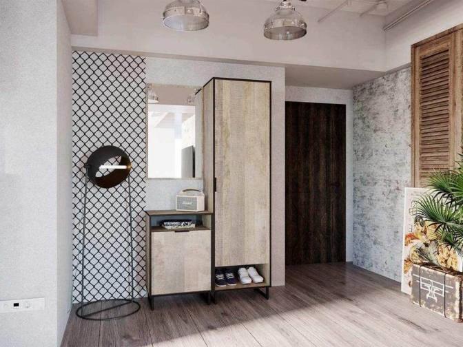 Прихожая Фолк 3 Дуб Гранж песочный