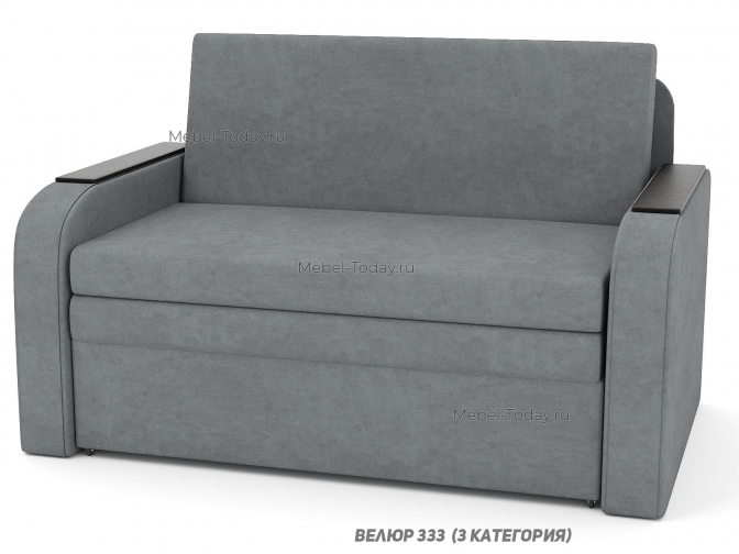 Диван Марина 120 ДН (деревянные накладки) на металлокаркасе