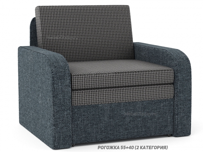 Кресло-кровать Марина 80 МП шир (мягкие широкие подлокотники) на металлокаркасе