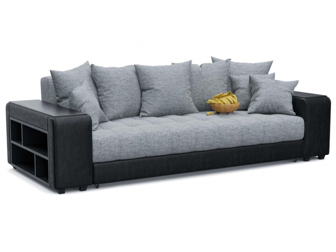 Диван-еврокнижка Дубай со спальным местом 160х200 рогожка серая