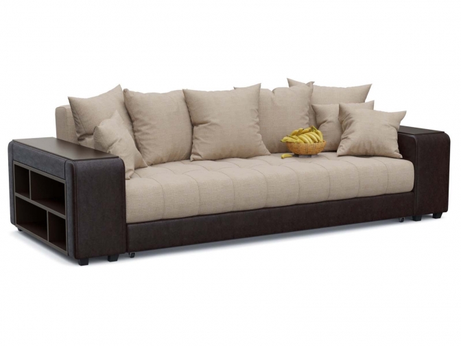 Диван-еврокнижка Дубай со спальным местом 160х200 бежевая рогожка