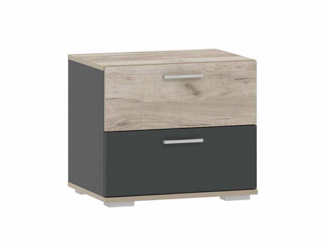 Тумба для обуви Санти НМ 013.24 Антрацит/Дуб крафт серый