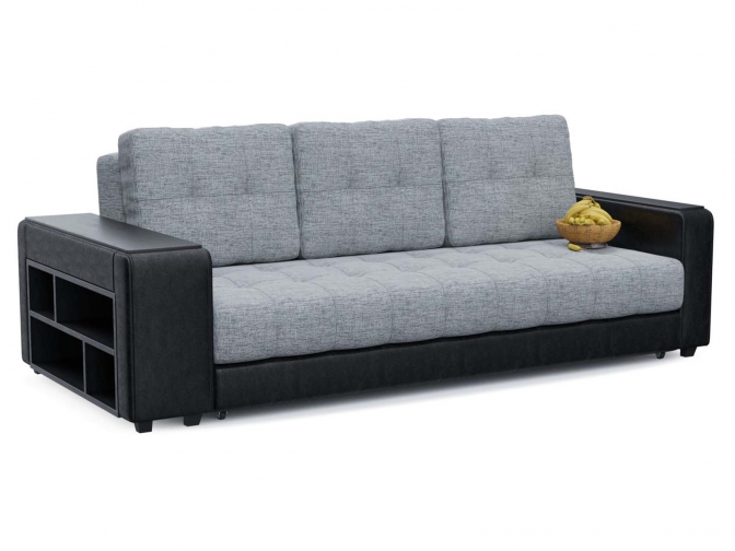 Диван-еврокнижка Милан со спальным местом 160х200 серая рогожка