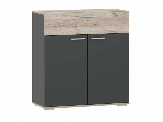 Тумба Санти НМ 013.77 Антрацит/Дуб крафт серый