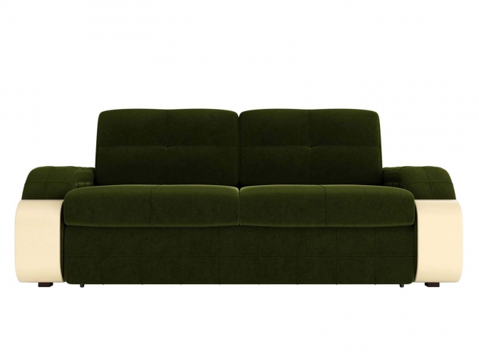 Диван-еврокнижка Николь со спальным местом 148х195 микровельвет зеленый