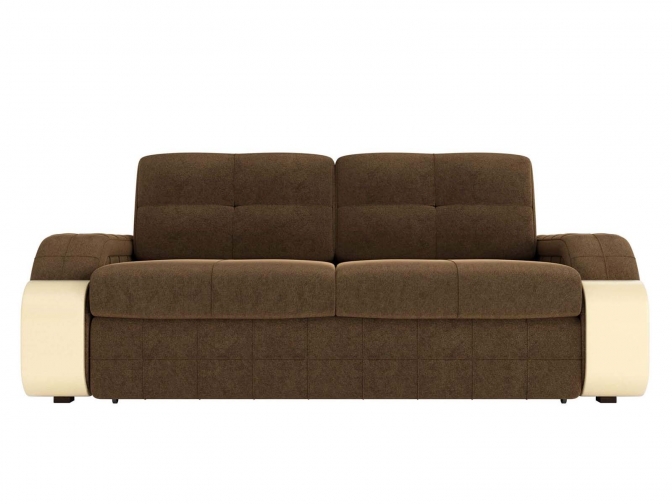 Диван-еврокнижка Николь со спальным местом 148х195 микровельвет коричневый
