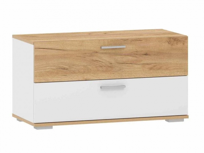 Тумба для обуви Санти НМ 013.25 Белый/Дуб крафт золотой