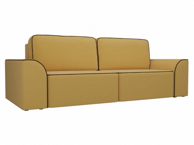 Диван-еврокнижка Вилсон со спальным местом 153х200 микровельвет желтый
