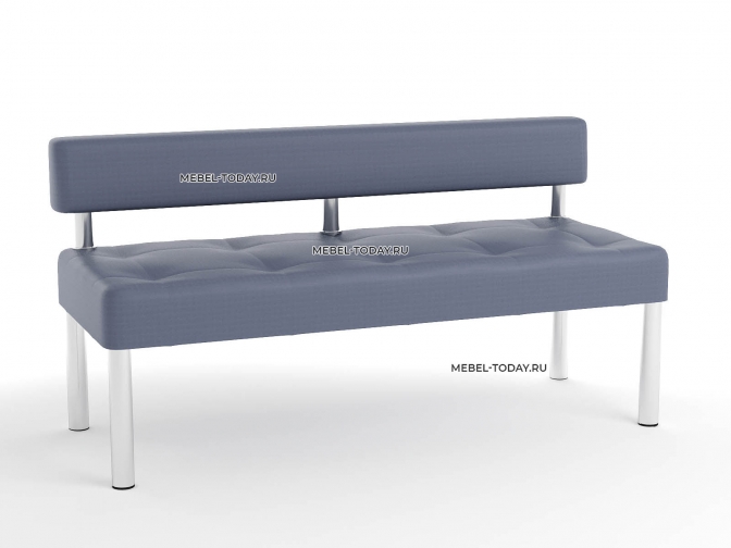 Диван широкий офисный без подлокотников Business 140 экокожа