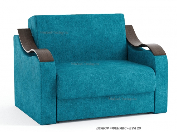 Односпальный диван аккордеон 100 см Кардинал с мягкими накладками на подлокотниках