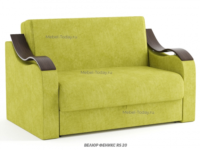 Полутороспальный диван аккордеон 120 см Кардинал с ящиком и ортопедическим матрасом