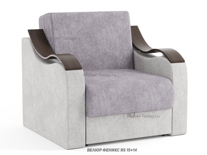 Кресло-кровать аккордеон 80 см Кардинал с ящиком и ортопедическим матрасом