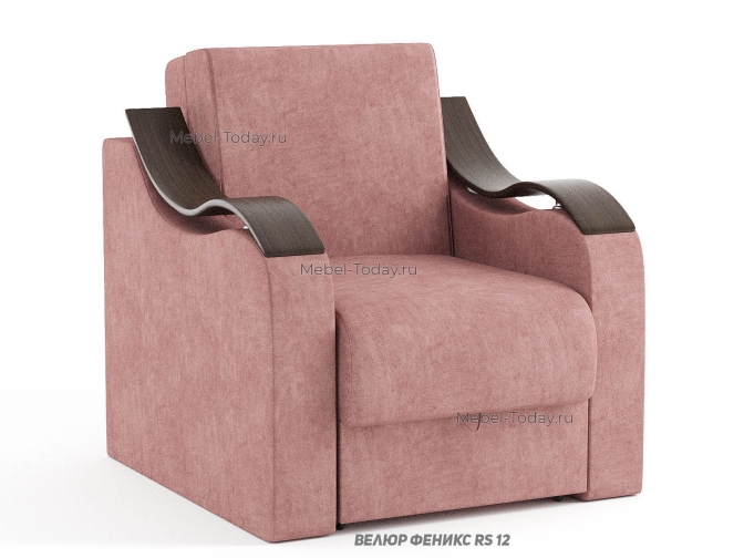 Небольшое кресло-кровать аккордеон 60 см Кардинал с мягкими накладками на подлокотниках