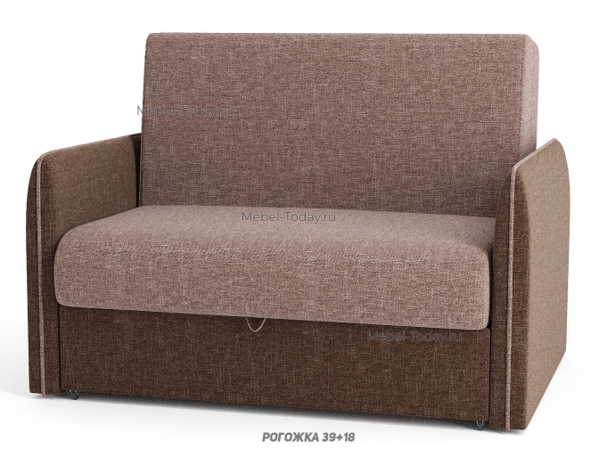 Диван односпальный аккордеон с кантом на подлокотниках Оливер, спальное место 100х194 см