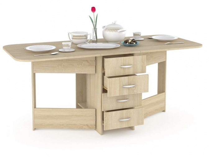 Стол-книжка с ящиками Глория 606 дуб Сонома