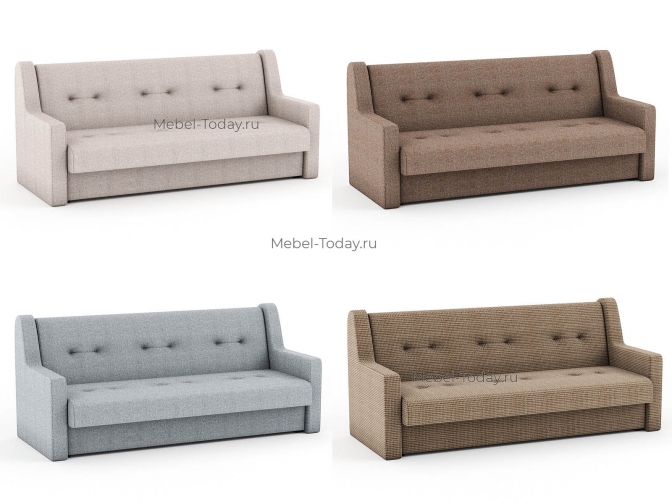 Диван книжка Сенатор рогожка серая, коричневая или бежевая