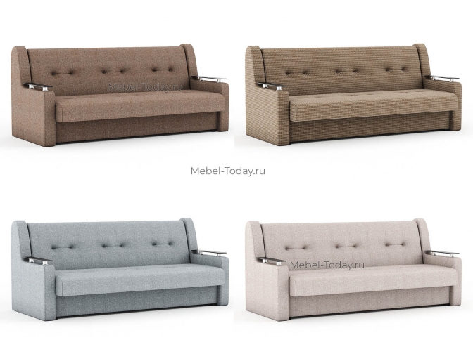 Диван книжка Сенатор Люкс рогожка серая, коричневая или бежевая