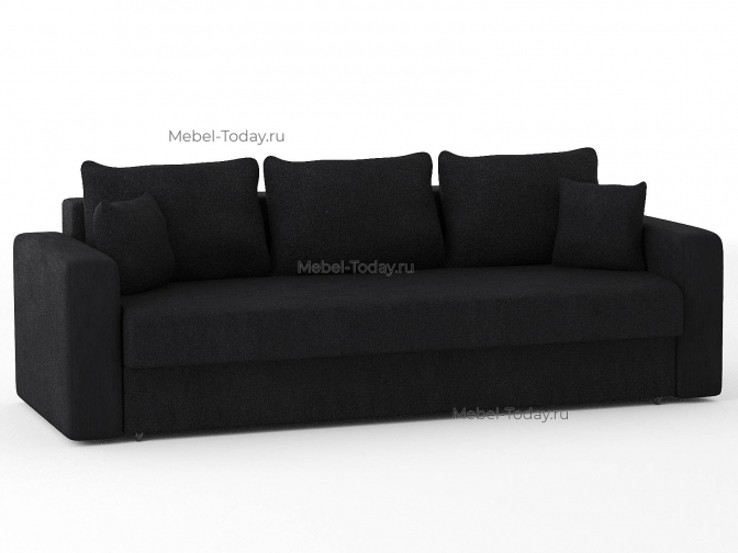 Диван-кровать Ливерпуль еврокнижка велюр черный