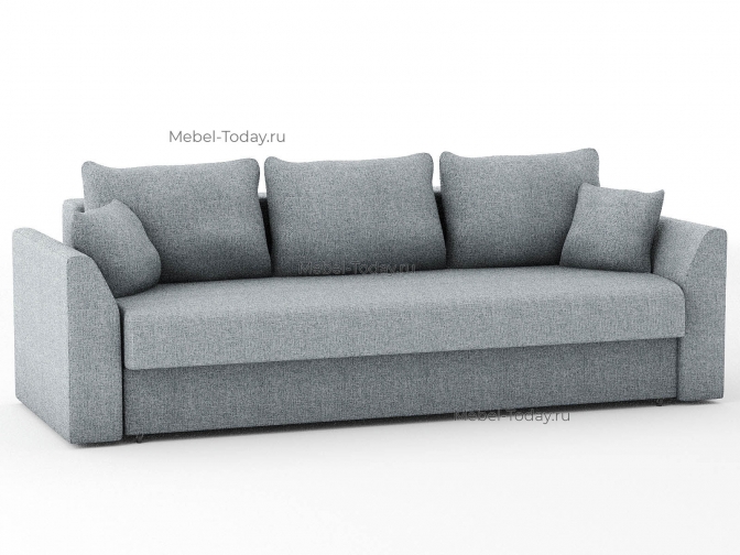 Диван Белфест механизм еврокнижка обивка рогожка серая