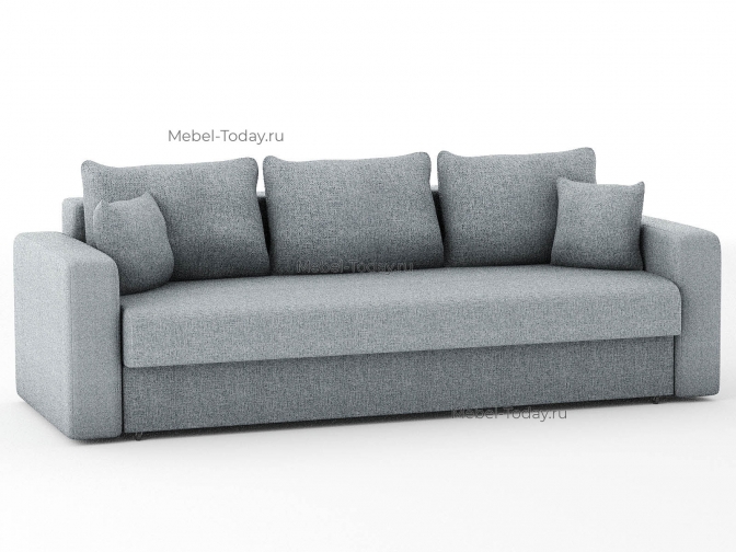 Диван-кровать Ливерпуль еврокнижка рогожка серая